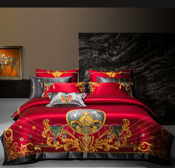 Aristocrat Red Luxury Bedding Set