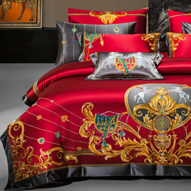 Aristocrat Red Luxury Bedding Set