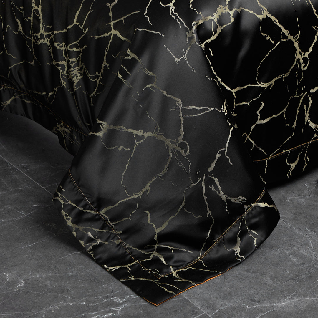 Black Marble Luxury Duvet Cover Set