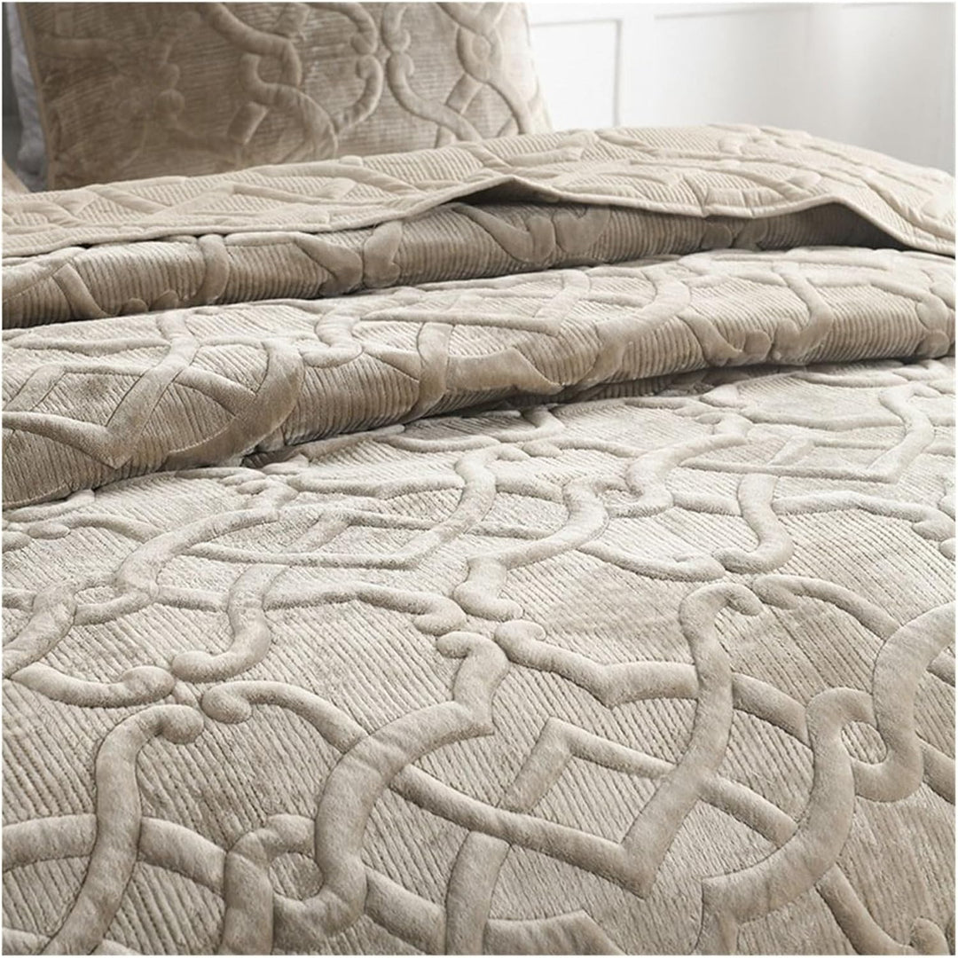 Brown Eclise 3-Piece Bedspread Set