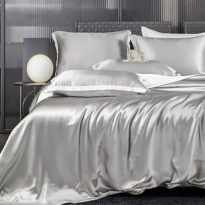 Premium Grey Mulberry Silk 22 mm Bedding Set