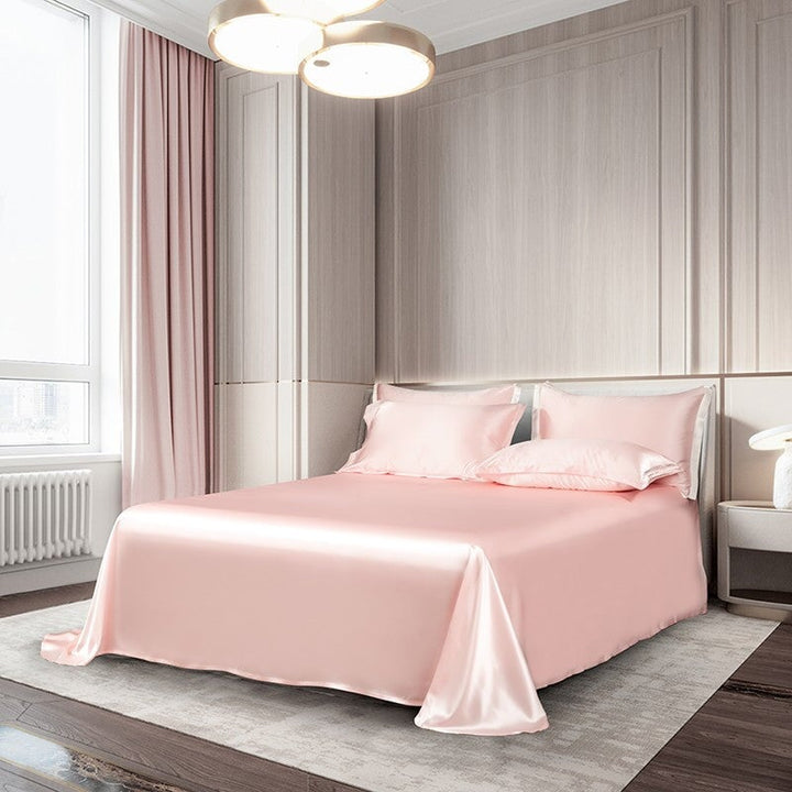 Premium Pink Mulberry Silk 22 mm Bedding Set