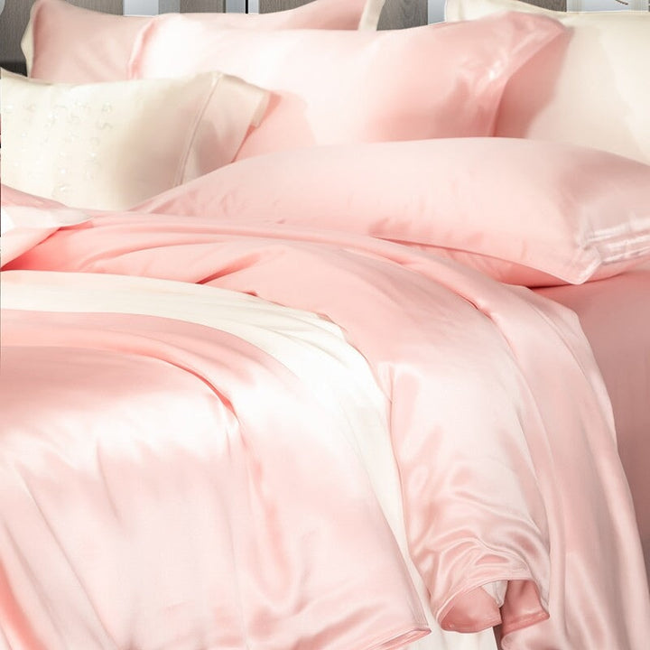 Premium Pink Mulberry Silk 22 mm Bedding Set