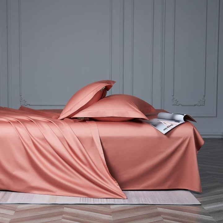 Prestige Salmon Red 1000 TC Duvet Cover Set