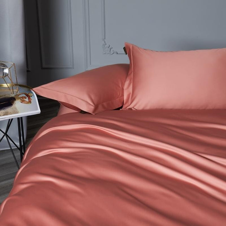 Prestige Salmon Red 1000 TC Duvet Cover Set