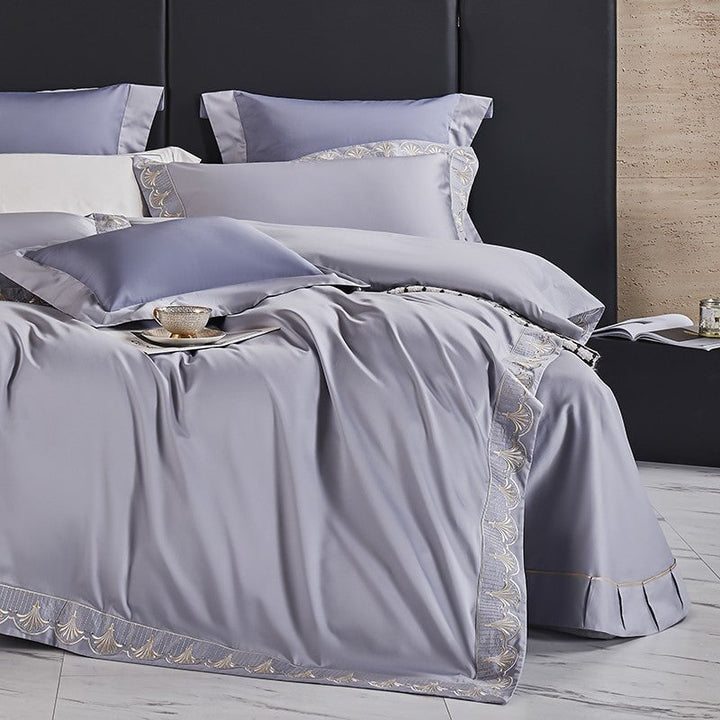 Seashell Serenade Lilac Duvet Cover Set