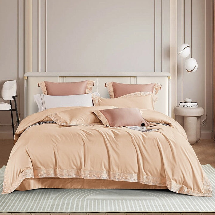 Seashell Serenade Peach Duvet Cover Set