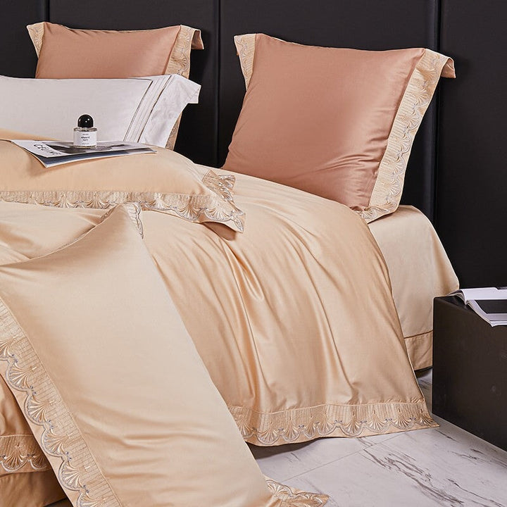 Seashell Serenade Peach Duvet Cover Set