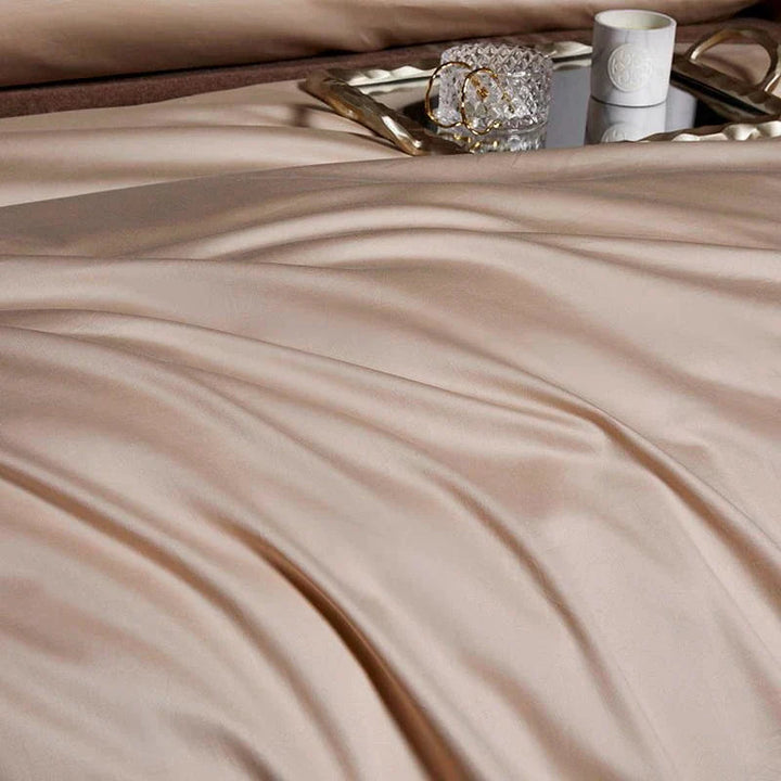 Triplo Bourdon Beige Duvet Cover Set (Egyptian Cotton)