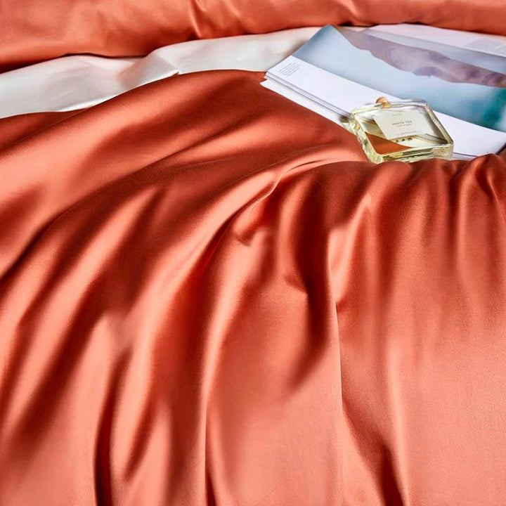 Triplo Bourdon Orange Duvet Cover Set (Egyptian Cotton)