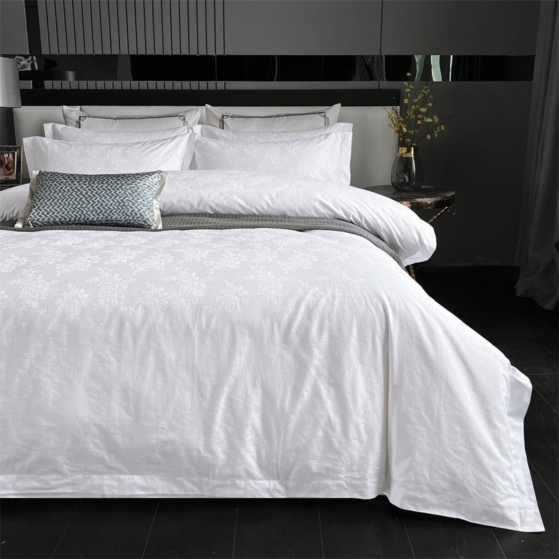 White Blossom 800TC Duvet Cover Set