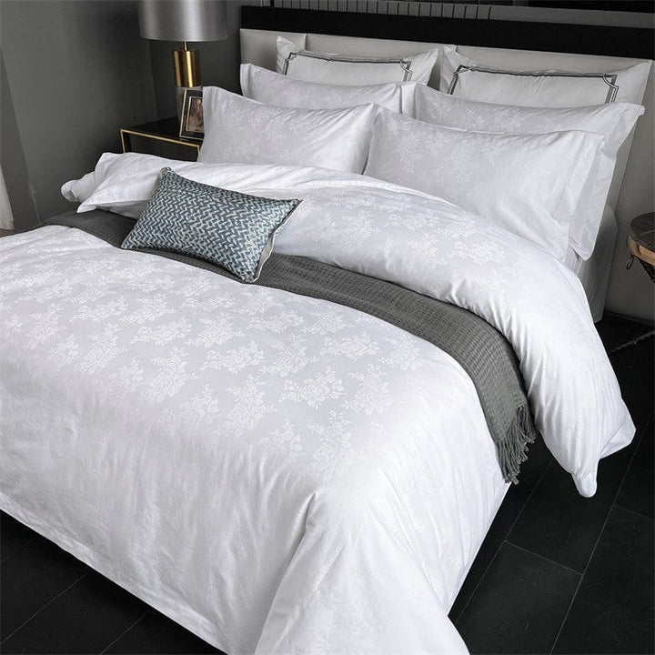 White Blossom 800TC Duvet Cover Set