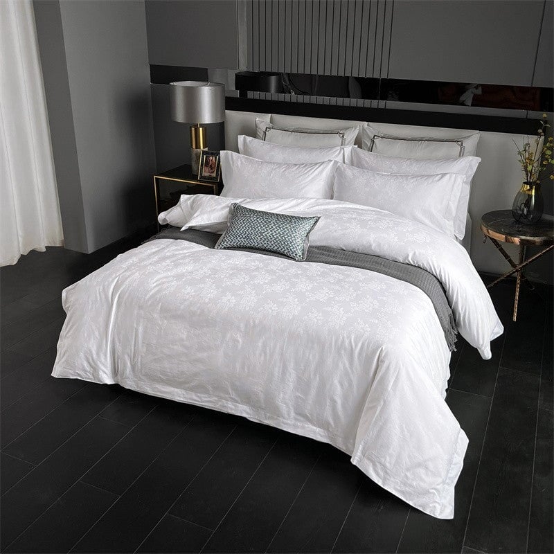 White Blossom 800TC Duvet Cover Set