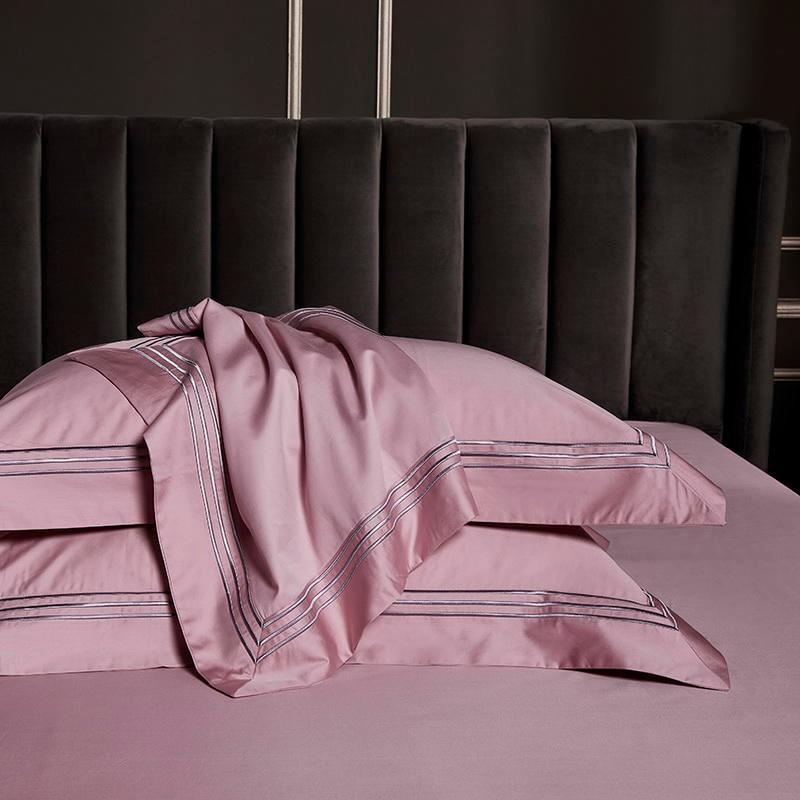 Triplo Bourdon Pink Duvet Cover Set (Egyptian Cotton)