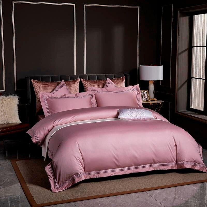 Triplo Bourdon Pink Duvet Cover Set (Egyptian Cotton)