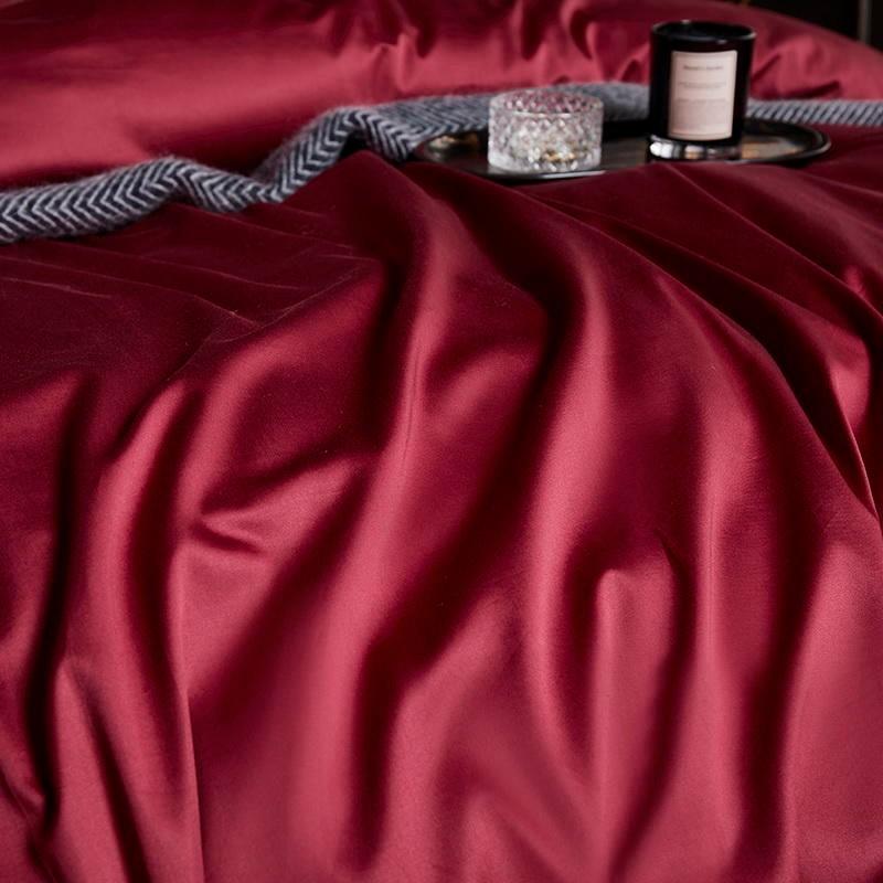 Triplo Bourdon Red Duvet Cover Set (Egyptian Cotton)